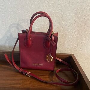 Michael Kors Burgundy Mini Crossbody Bag